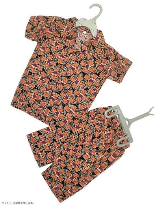 Trendy Cotton Printed Co-ord Set for Boys – Stylish Shirt and Shorts Outfit (1–6 Years)